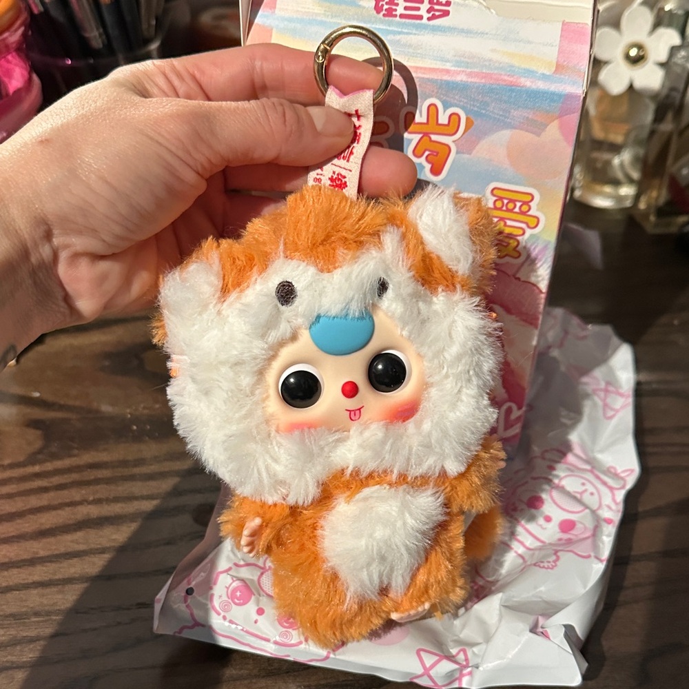 Baby Three Fox keychain